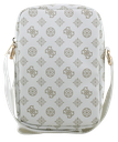 GUESS BANDOLERA 8" PEONY SCRIPT BLANCO