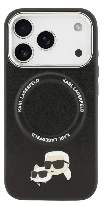 KARL LAGERFELD CARCASA MAGSAFE K&C PINS IPHONE 17 PRO MAX NEGRO