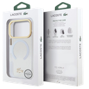 LACOSTE CARCASA MAGSAFE SHOCKPROOF IPHONE 17 PRO DORADO/BLANCO