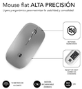 SUBBLIM RATON INALAMBRICO DUAL FLAT 1600DPI RECARGABLE BLANCO