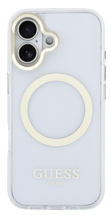 GUESS CARCASA MAGSAFE SOPORTE CAMARA IPHONE 17 DORADO