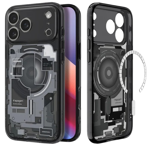 SPIGEN CARCASA ULTRA HYBRID MAGSAFE IPHONE 17 PRO NEGRO