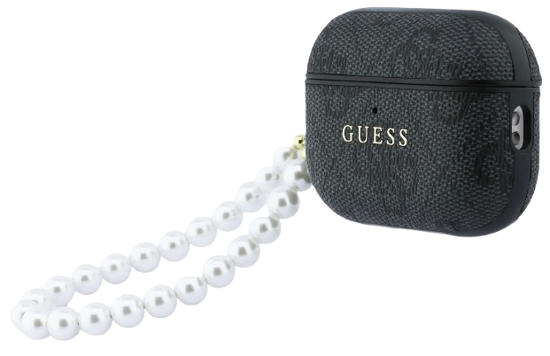 GUESS FUNDA PEARL STRAP 4G AIRPODS PRO 3 NEGRO