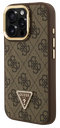 GUESS CARCASA MAGSAFE TRIANGLE 4G SOPORTE CAMARA IPHONE 15 PRO MARRON