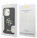 GUESS CARCASA GRAINED 4G SOPORTE CAMARA IPHONE 17 NEGRO