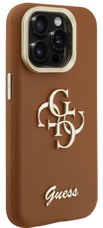 GUESS CARCASA GRAINED 4G SOPORTE CAMARA IPHONE 15 MARRON (copia)