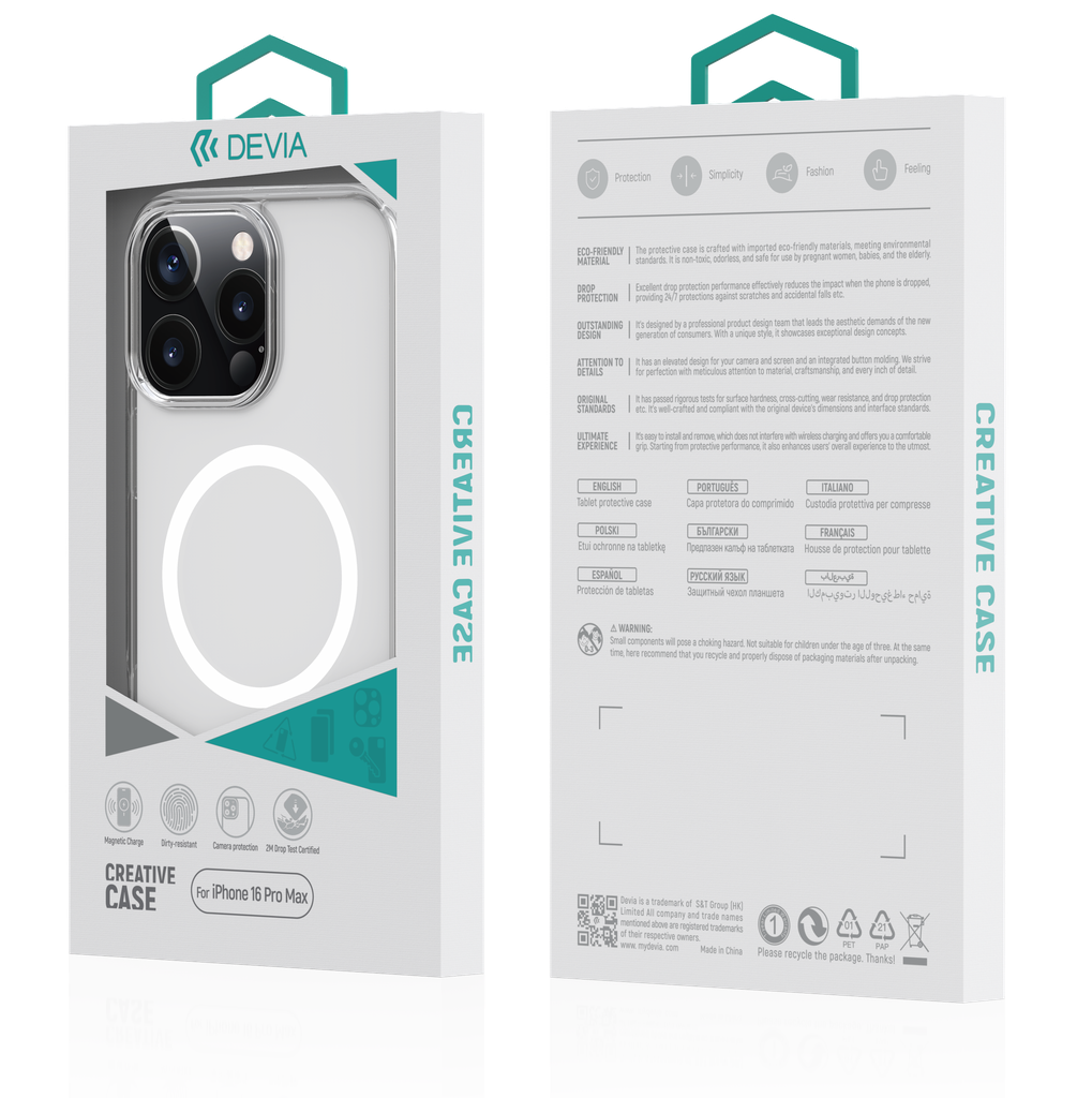DEVIA CARCASA MAGNETIC SHOCKPROOF IPHONE 16 PRO MAX