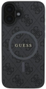 GUESS CARCASA MAGSAFE RING CLASSIC LOGO IPHONE 16 NEGRO