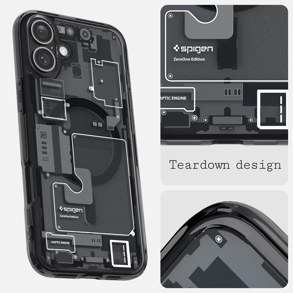 SPIGEN CARCASA ULTRA HYBRID MAGSAFE IPHONE 16 NEGRO