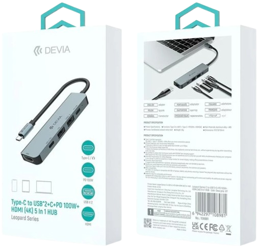 DEVIA HUB LEOPARD TIPO C 5 EN 1