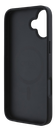 GUESS CARCASA MAGSAFE GRAINED PEONY TRIANGLE IPHONE 16 NEGRO