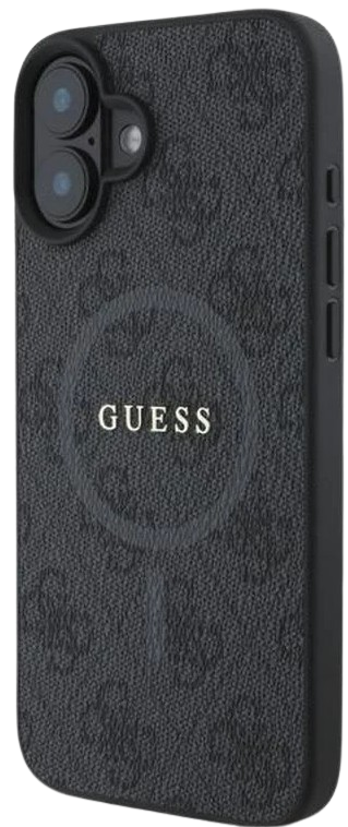 GUESS CARCASA MAGSAFE RING CLASSIC LOGO IPHONE 16 NEGRO