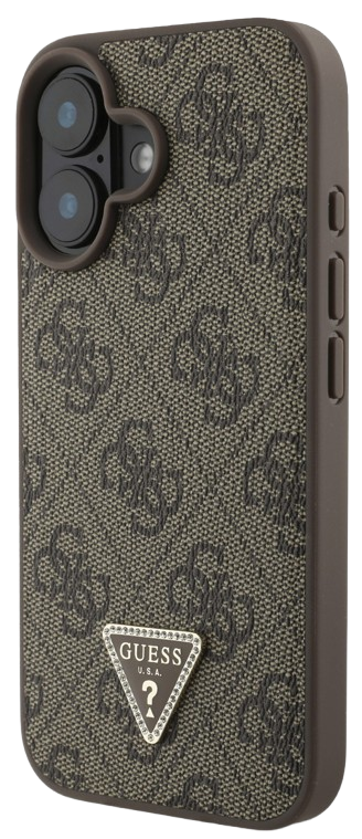GUESS CARCASA TRIANGLE STRASS IPHONE 16 MARRON