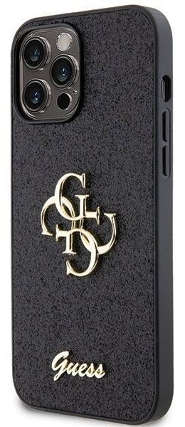 GUESS CARCASA GLITTER 4G IPHONE 16 PRO NEGRO