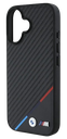BMW CARCASA MAGSAFE CARBON TRICOLOR IPHONE 16 NEGRO