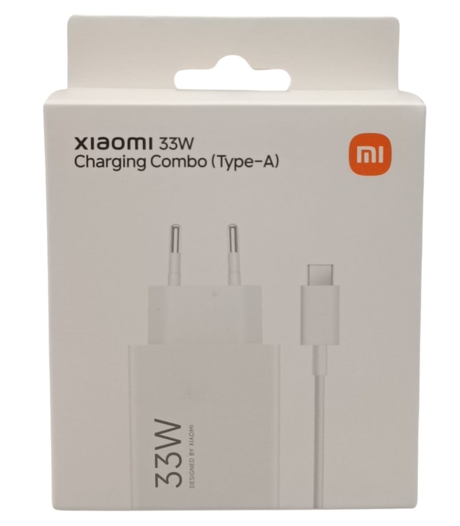 XIAOMI CARGADOR COMBO USB TIPO-A/ CABLE USB-C 3A/ 33W