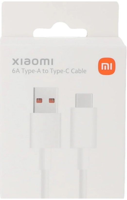 XIAOMI CABLE USB MACHO - USB TIPOc 6A 1m. BLANCO
