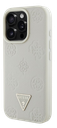 GUESS CARCASA MAGSAFE GRAINED PEONY TRIANGLE IPHONE 16 PRO BEIGE