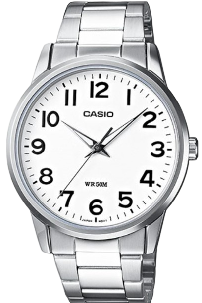 CASIO RELOJ MTP-1303D-7B ESFERA BLANCA CORREA ACERO