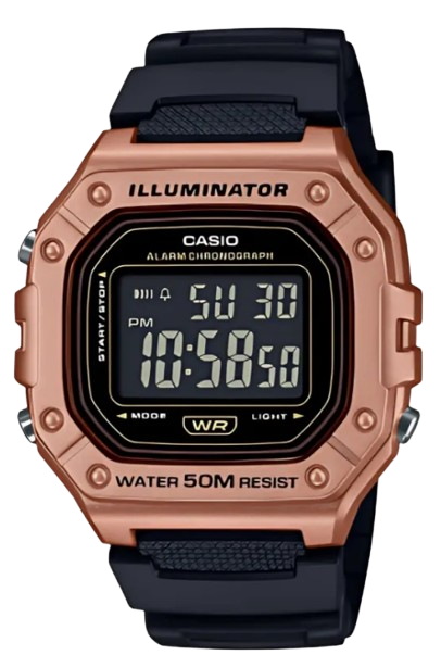 CASIO RELOJ W-218HM-5B NEGRO/BRONCE