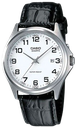 CASIO RELOJ MTP-1183E-7BDF ESFERA BLANCA / CORREA PIEL NEGRA