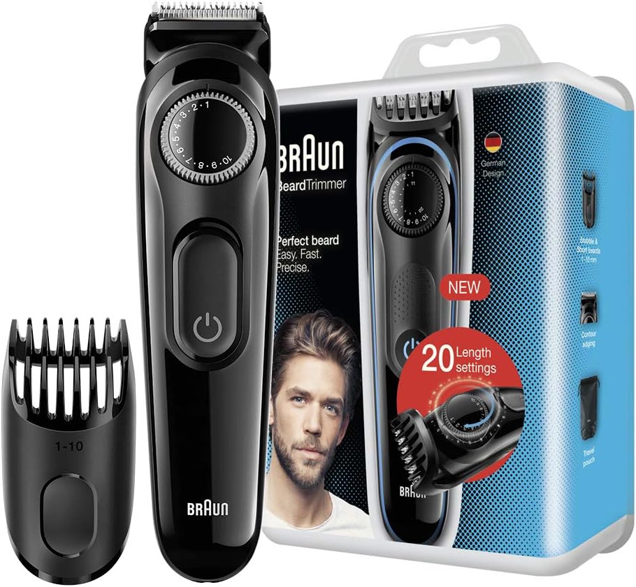 BRAUN CORTABARBAS BT3000 CON BATERIA 2 ACCESORIOS