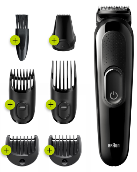 BRAUN CORTABARBAS MGK3225 CON BATERIA 6 ACCESORIOS