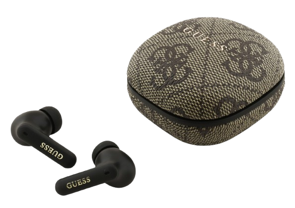 GUESS AURICULAR BLUETOOTH TWS ENC 4G LOGO MARRON
