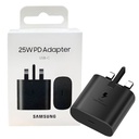 SAMSUNG CARGADOR USB-C 25W UK NEGRO