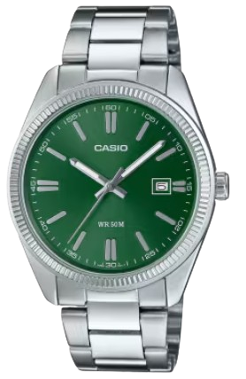 CASIO RELOJ MTP-1302D-3A ESFERA VERDE / ACERO