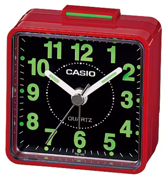 CASIO DESPERTADOR TQ-140-4 ROJO / NEGRO
