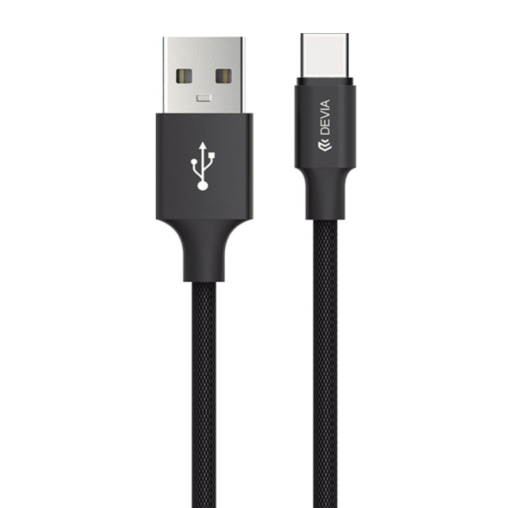 DEVIA CABLE GRACIOUS USB A - TIPO C 2.4A 1m. NEGRO