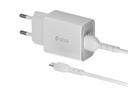 DEVIA CARGADOR DUAL USB 2.4A FAST CHARGE + CABLE LIGHTNING BLANCO V2