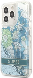 [GUHCP13LLFLSN] GUESS CARCASA GLITTER FLOWER IPHONE 13 PRO VERDE