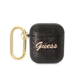 [GUA2HGGSHK] GUESS funda GLITTER FLAKE Airpods 1/2 NEGRO