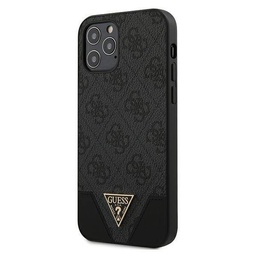 [GUHCP12MPU4GHBK] GUESS CARCASA 4G TRIANGLE IPHONE 12/PRO GRIS