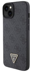 [GUHCP15SP4TDPK] GUESS CARCASA 4G TRIANGLE STRASS IPHONE 15 NEGRO