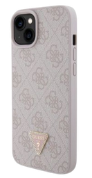 [GUHCP15SP4TDPP] GUESS CARCASA 4G TRIANGLE STRASS IPHONE 15 ROSA