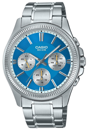 [MTP1375D2A2VDF] CASIO RELOJ MTP-1375D-2A2VDF ESFERA AZUL HIELO CORREA ACERO