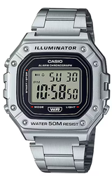 [W218HD1AVDF] CASIO RELOJ W-218HD-1A ILLUMINATOR PLATA