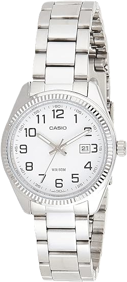 CASIO RELOJ LTP-1302D-7BVDF ESFERA BLANCA / ACERO