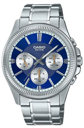 [MTP1375D2A1] CASIO RELOJ MTP-1375D-2A1 ESFERA AZUL MARINO / CORREA ACERO