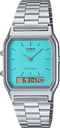 [AQ230A2A2MQY] CASIO RELOJ AQ-230A-2A2MQY ESFERA TURQUESA / CORREA ACERO