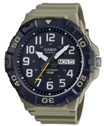 CASIO RELOJ MRW-210H-5AVDF ESFERA NEGRA / CORREA VERDE