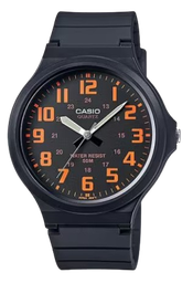 [MW2404B] CASIO RELOJ MW-240-4B ESFERA NARANJA / CORREA NEGRA