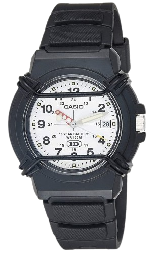 CASIO RELOJ HDA-600B-7B ESFERA BLANCA / CORREA NEGRA