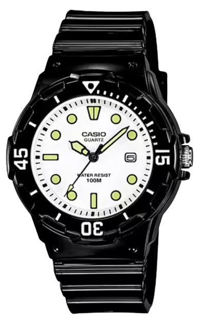 CASIO RELOJ LRW-200H-7E1 ESFERA BLANCA / CORREA NEGRA