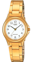 [LTP1130N7B] CASIO RELOJ LTP-1130N-7B ESFERA BLANCA / CORREA DORADA
